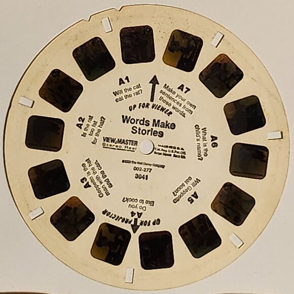 VINTAGE View Master Reels x 3 WORDS MAKE STORIES Pinocchio Walt Disney - Picture 5 of 6